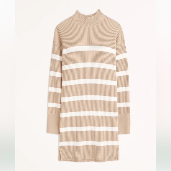 Abercrombie & Fitch Long-Sleeve Mockneck Mini Sweater Dress - Picture 1 of 1